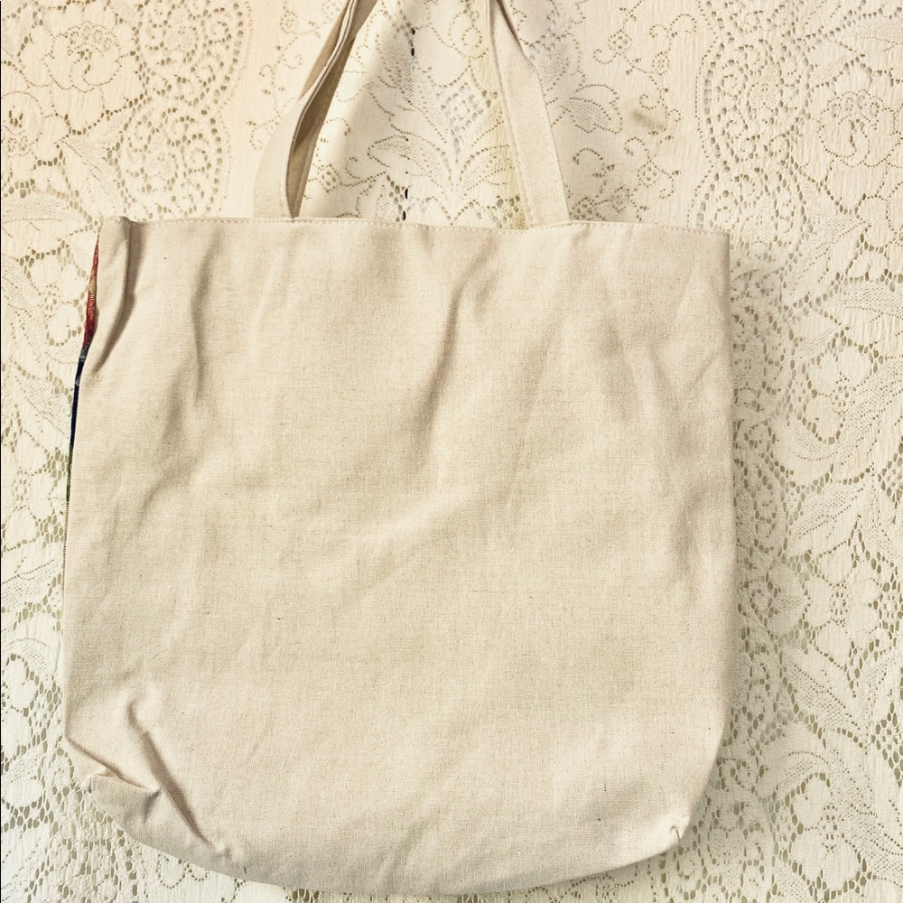 Flamingo Tropical Paradise Canvas Tote Bag - Picture 2 of 12